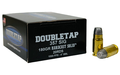 Box of DoubleTap .357 SIG ammunition with cartridges