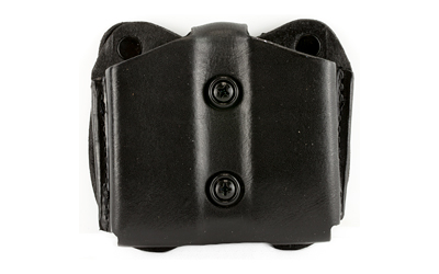 Black leather holster with two screws