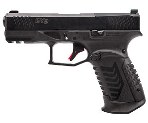 Black semi-automatic handgun side view