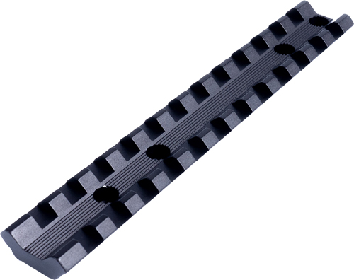 Black accessory rail for firearm attachments