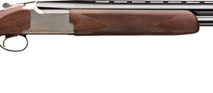 Side view of a double-barrel shotgun