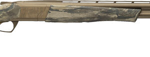 Camouflaged shotgun with a sleek design