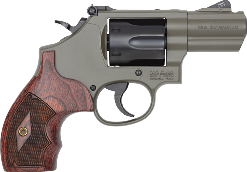 S&W 357 Magnum revolver on a white background