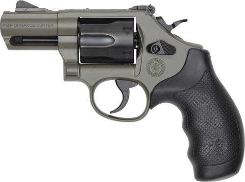 Smith & Wesson Performance Center revolver in olive green
