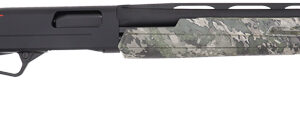 Camouflage shotgun with black accents