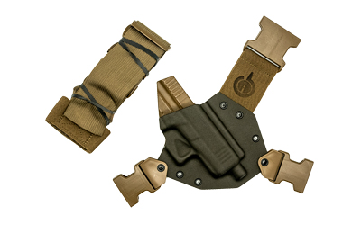 Brown holster and strap for firearm