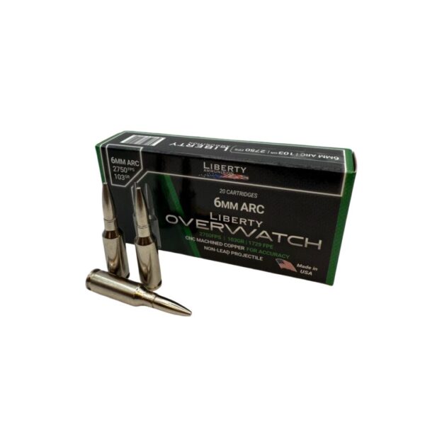 6mm ARC ammunition box with cartridges.