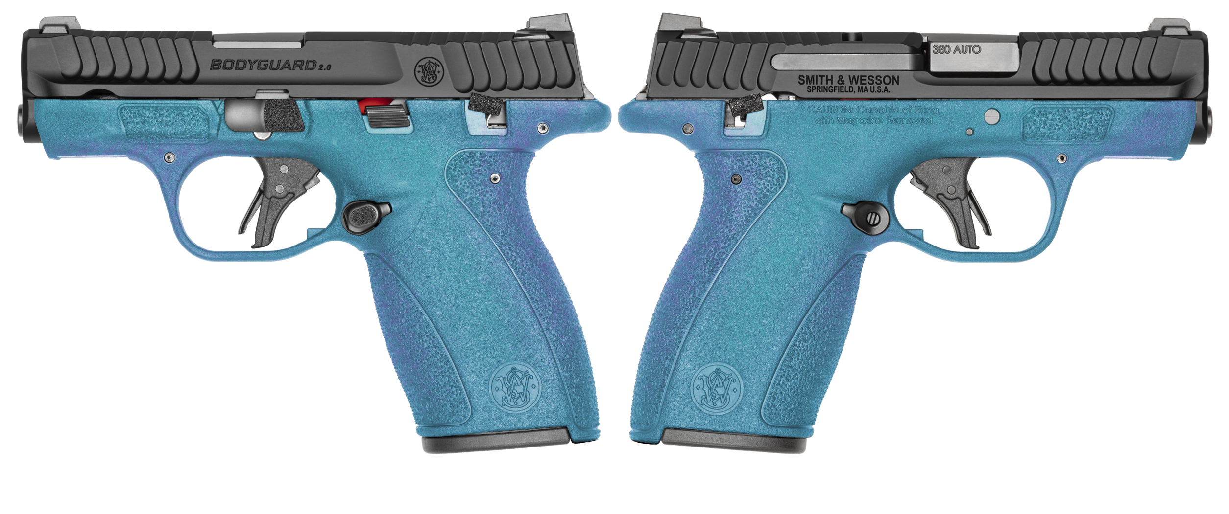 Smith & Wesson Bodyguard 2.0 handgun display.