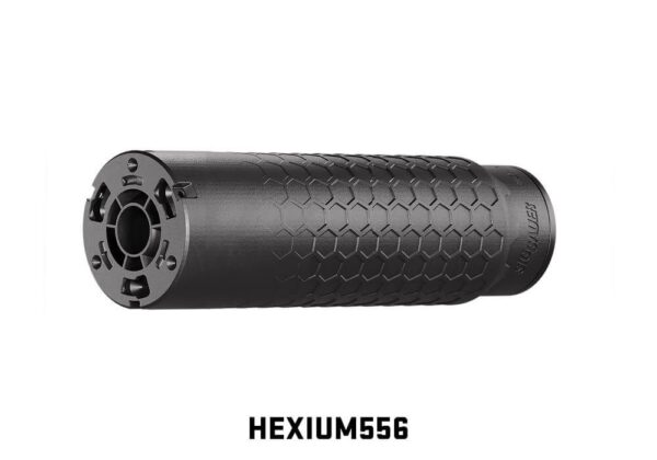 Hexium556 suppressor with honeycomb texture.