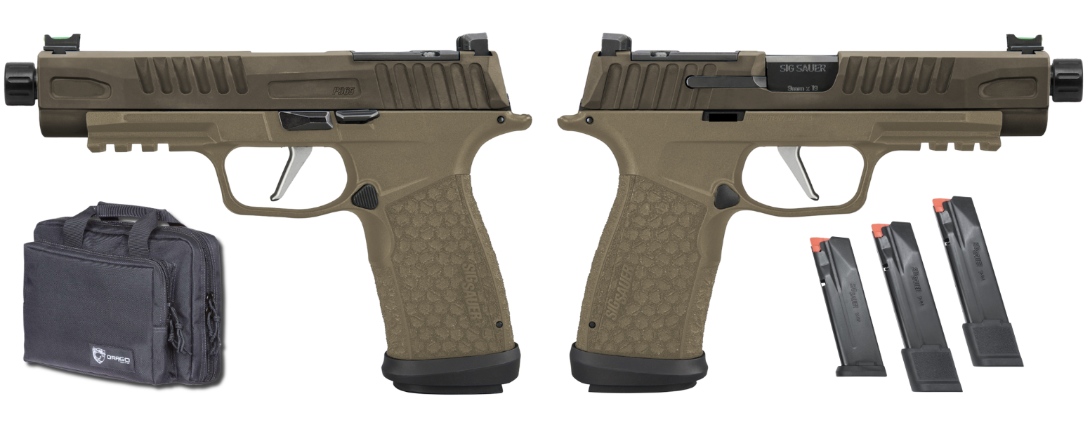 Detailed view of a SIG Sauer P365 handgun