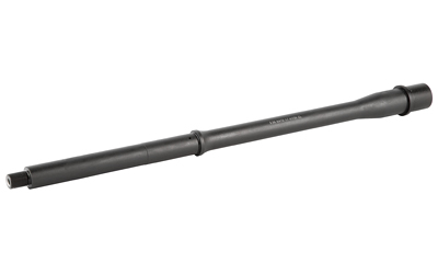 Black metal tool with a long, cylindrical shape.