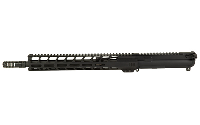Black rifle upper receiver displayed horizontally.