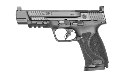 Black Smith & Wesson M&P9 handgun side view.