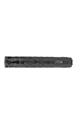 Black segmented flashlight with textured grip