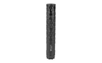 Black segmented flashlight with textured grip