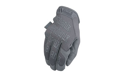 Gray work glove with textured surface.