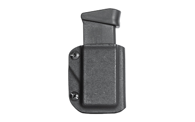 Black magazine holster with mounting screws