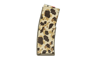 Camo-patterned magazine for firearms.