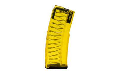 Yellow magazine for airsoft or paintball guns.