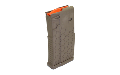 Tan magazine with hexagonal texture and orange tip.