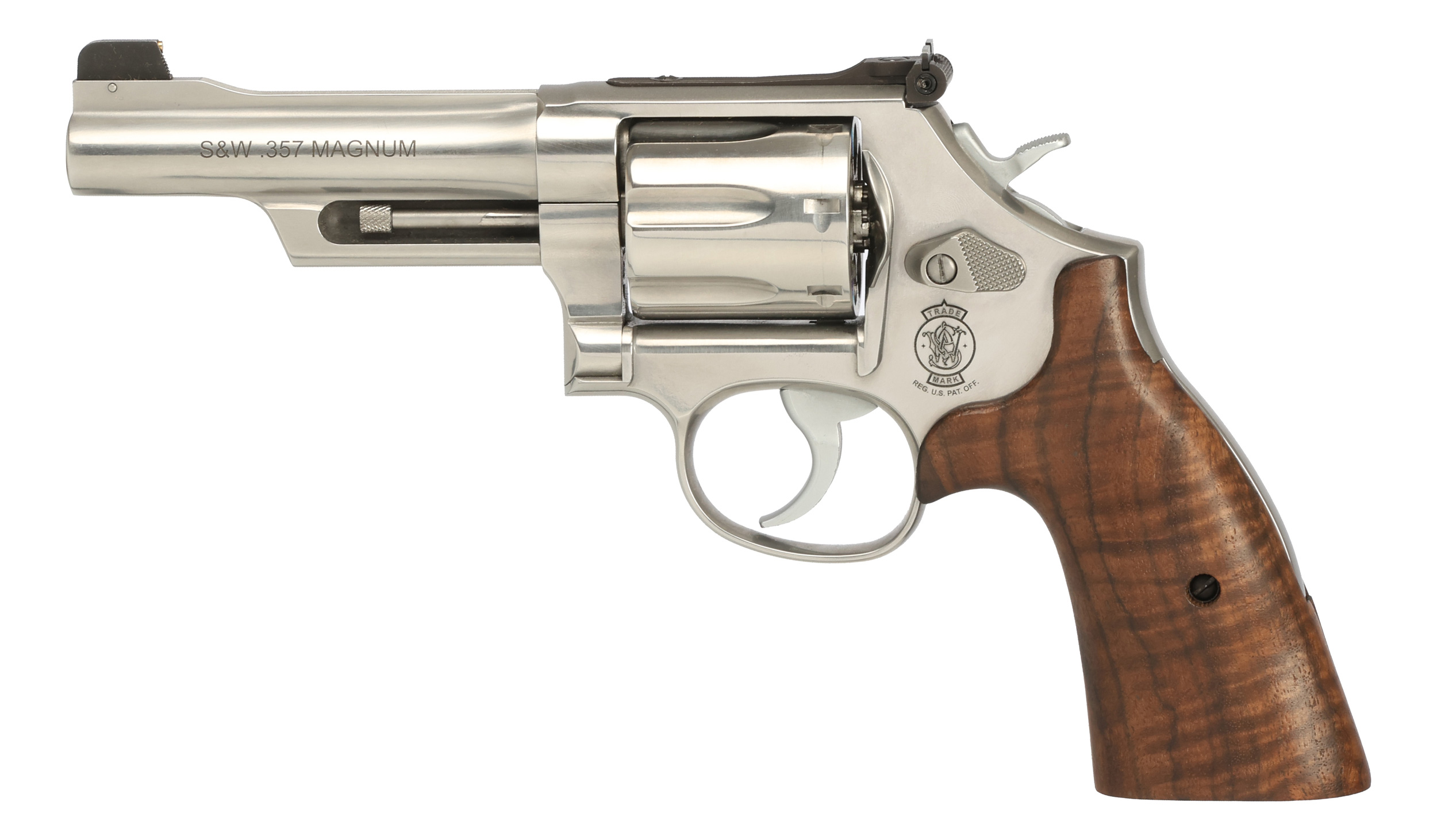 S&W .357 Magnum revolver with wooden grip