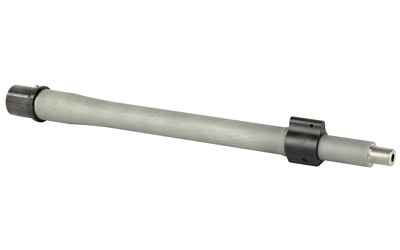 Gray metal tube with connectors on both ends.