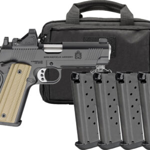 Springfield Armory pistol with carrying case and magazines