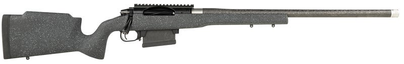 Side view of a precision rifle.