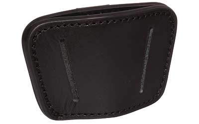 Black leather wallet with stitched details