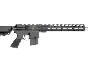 Black rifle with tactical design and details