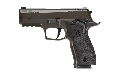 Side view of a modern handgun.
