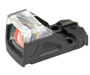 Compact reflex sight for firearms.