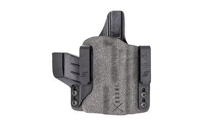 Compact firearm holster with adjustable clips.