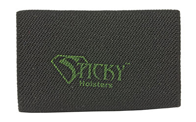 Black Sticky Holsters pouch with green logo