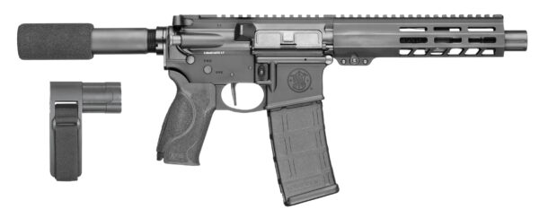 Image of a modern firearm with accessories.