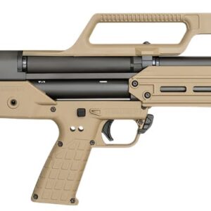Tan tactical shotgun with modern design.