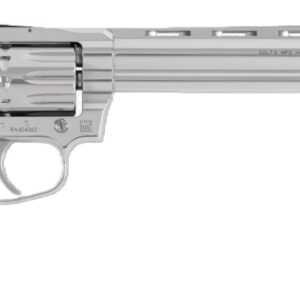 Silver revolver with black grip