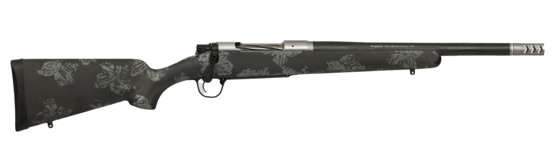 Side view of a decorative rifle.