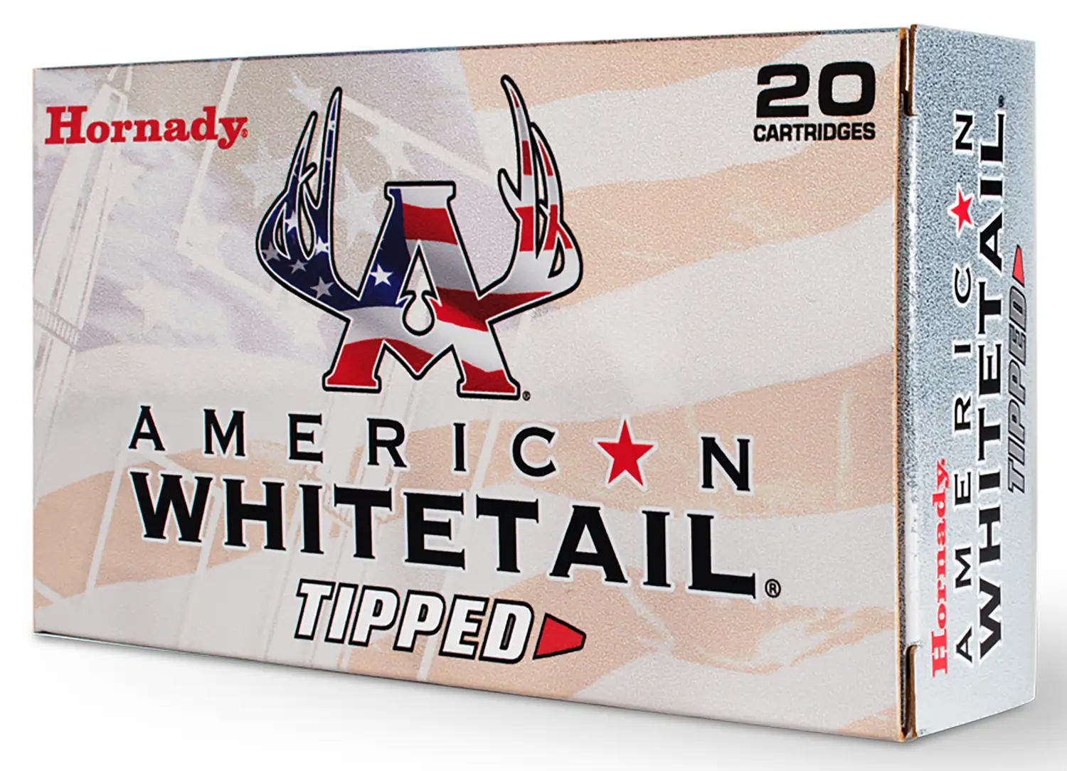 Hornady American Whitetail tipped ammunition box