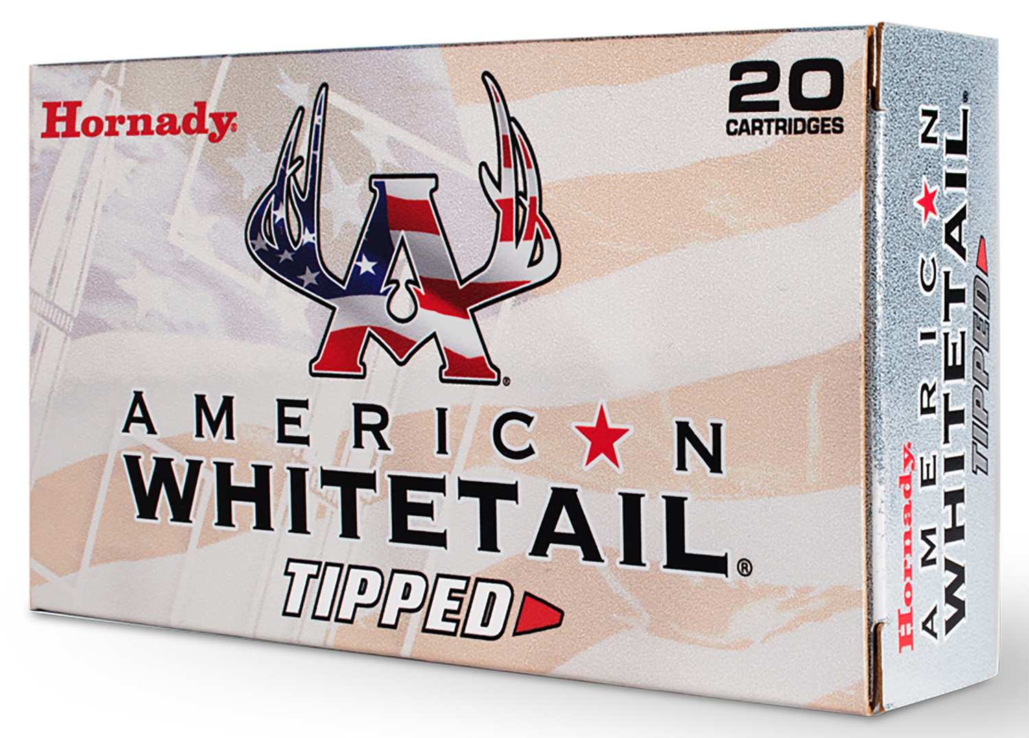 Hornady American Whitetail Tipped ammunition box