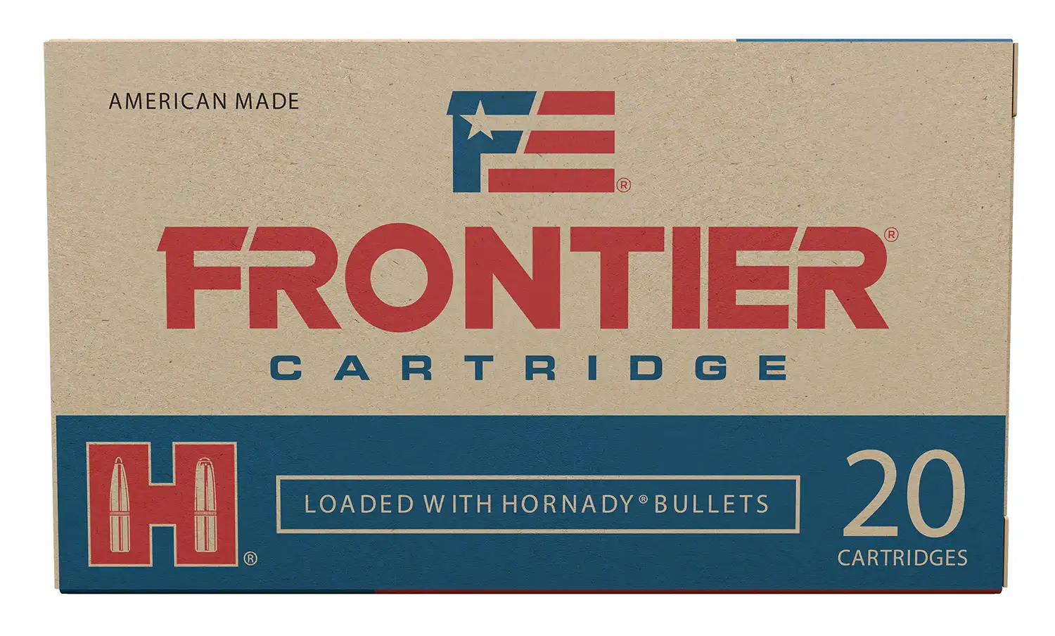 Frontier cartridge box with Hornady bullets