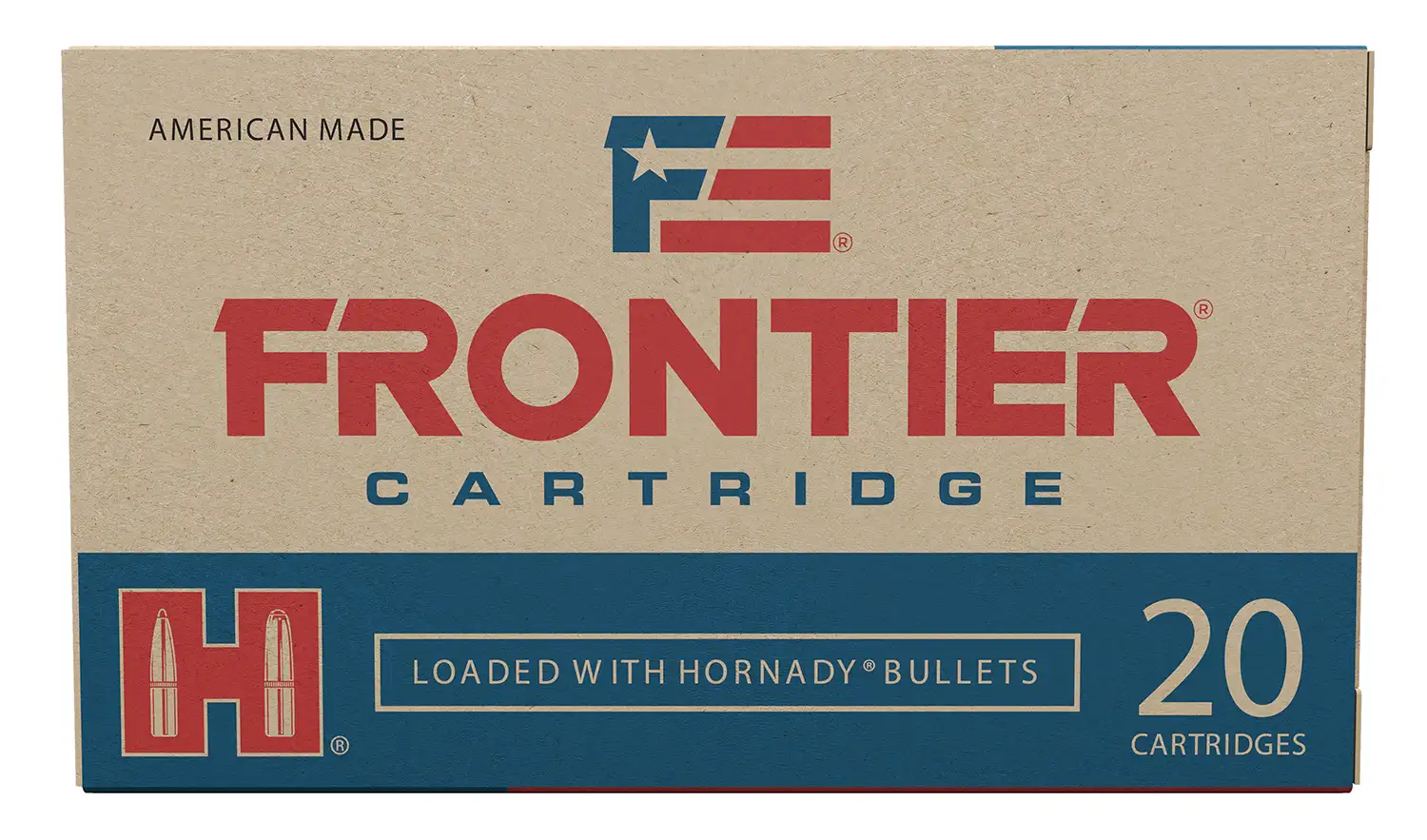 Box of Frontier cartridges, 20 rounds, American made.