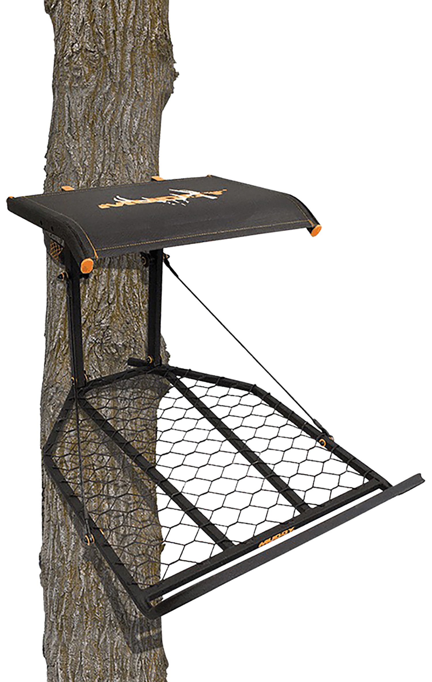 Tree stand for enhanced outdoor hunting experience.