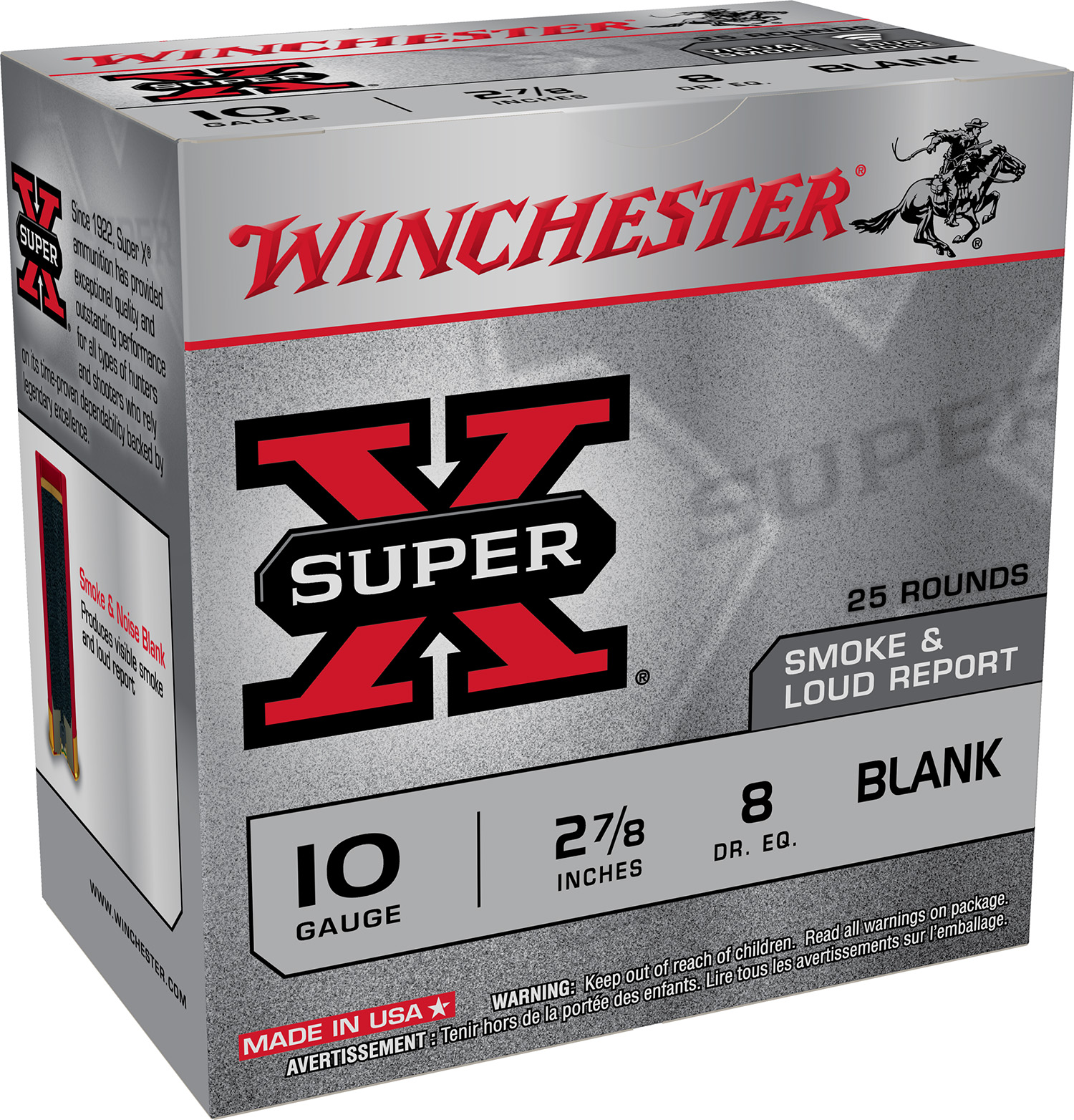 Box of Winchester Super X 10 gauge blank cartridges