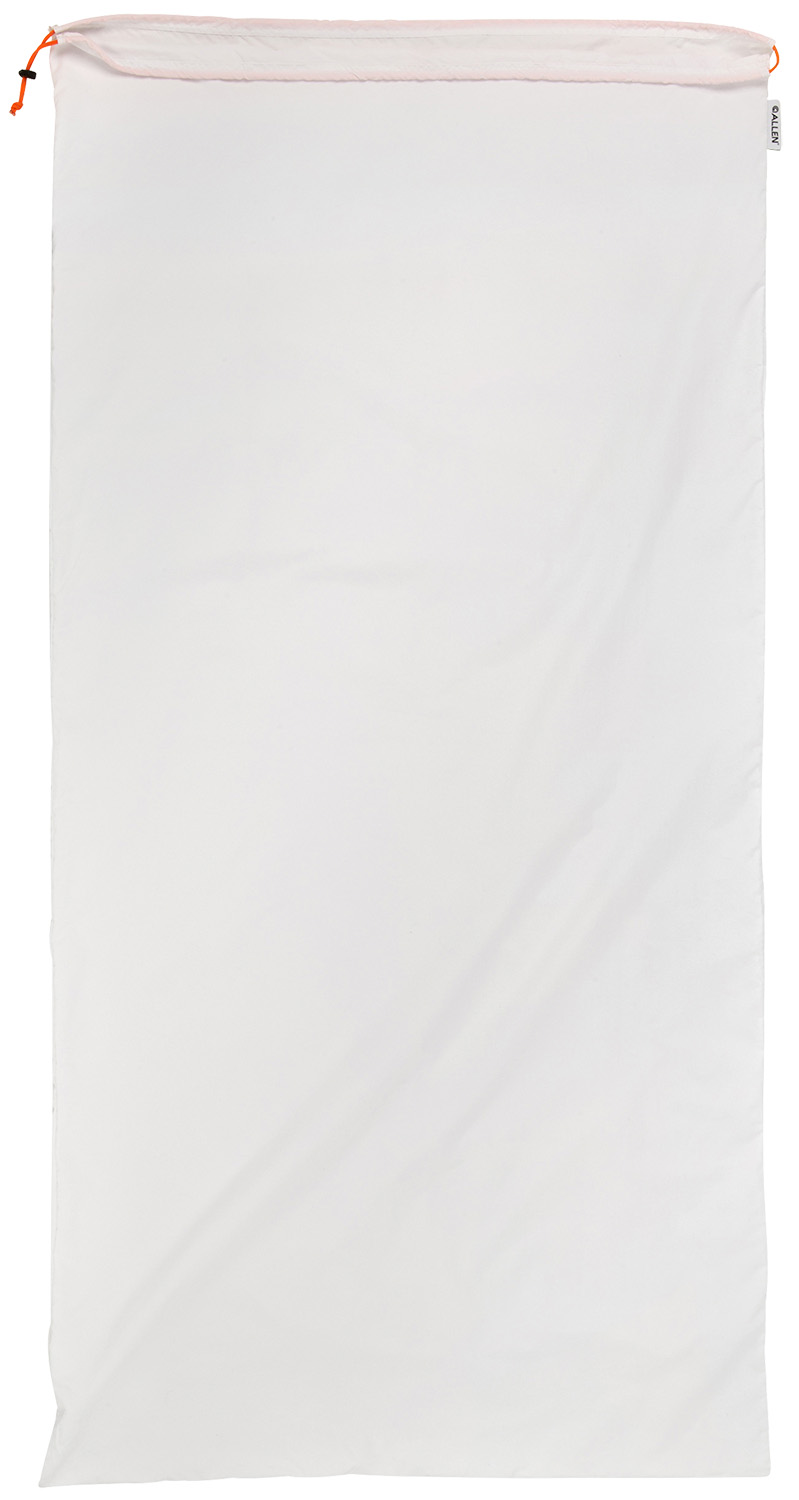 Large white storage bag with drawstring closure.