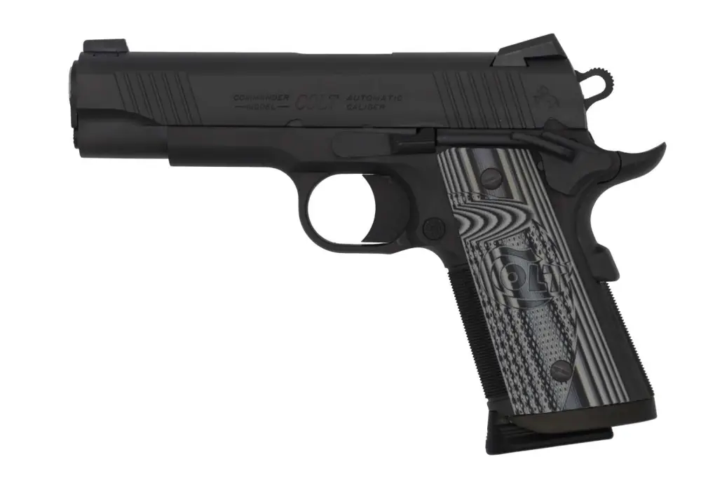 Colt Commander handgun with black finish