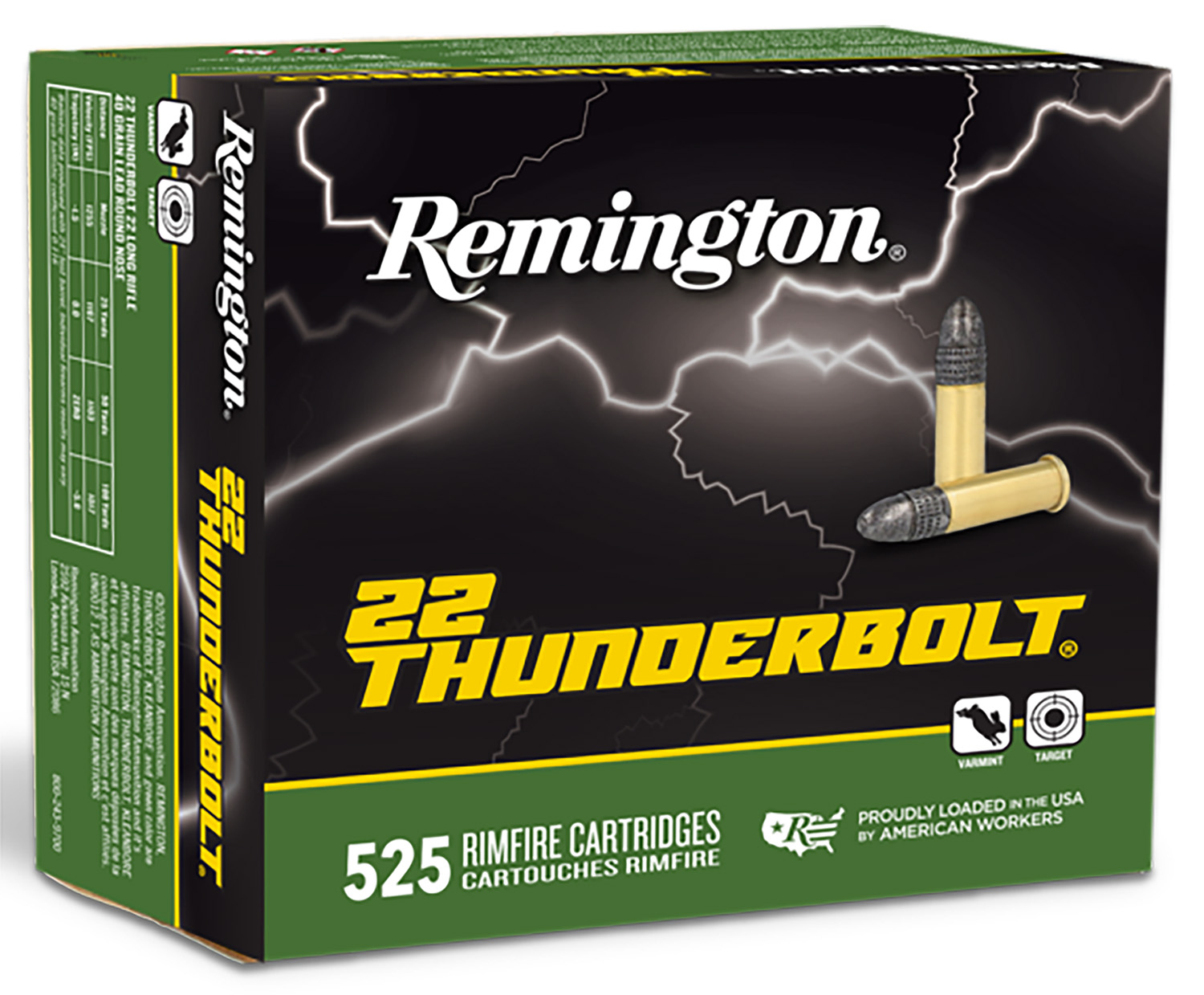 Remington 22 Thunderbolt rimfire cartridge box
