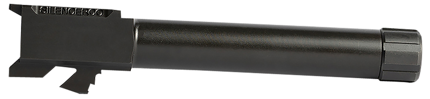 Black firearm suppressor barrel component