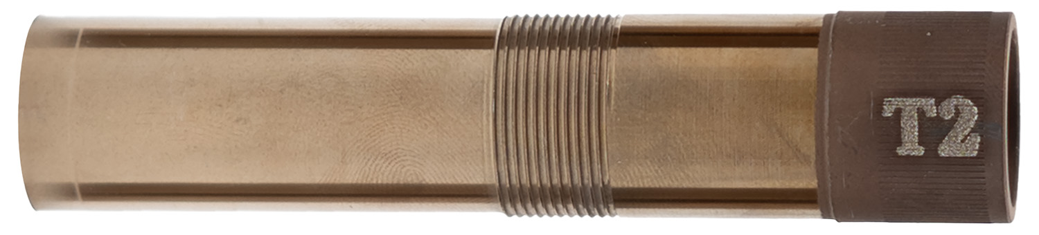 Bronze-colored pipe with T2 engraving