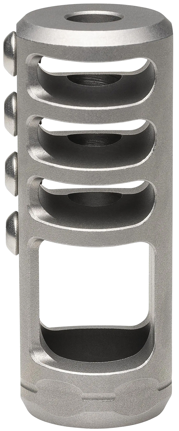 Metallic cylindrical component with cut-out design